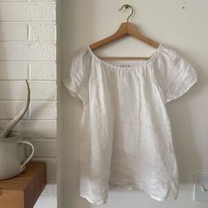Joie White Linen Women's Top